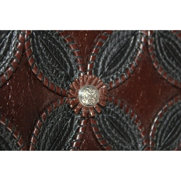 Brighton Black Leather Shoulder Purse w/Cheetah Print Inside - Picture 4 of 7